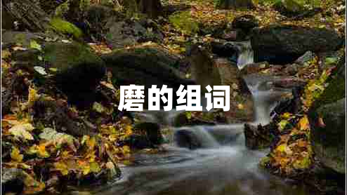 磨的組詞 磨的組詞