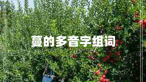 蔓的多音字組詞