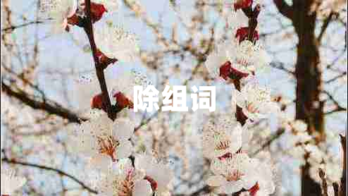 除組詞 除組詞