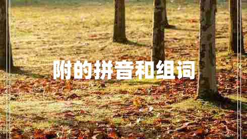 附的拼音和組詞