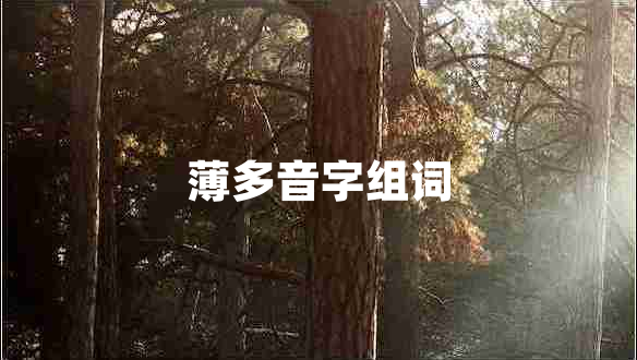 薄多音字組詞 薄多音字組詞