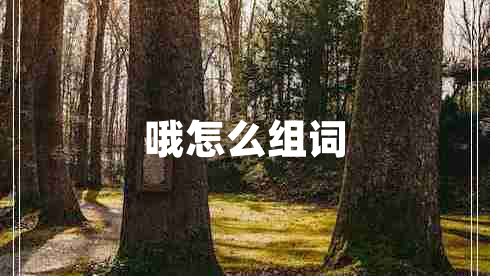 哦怎么組詞