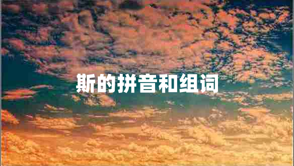 斯的拼音和組詞 斯的拼音和組詞