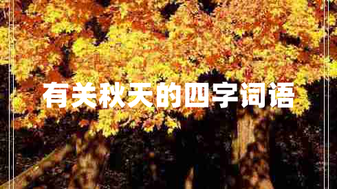 有關(guān)秋天的四字詞語(yǔ)