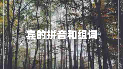 賓的拼音和組詞 賓的拼音和組詞