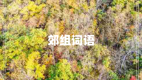 郊組詞語 郊組詞語