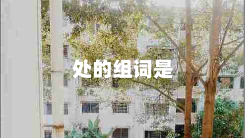 處的組詞是 處的組詞是