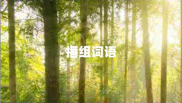 播組詞語 播組詞語