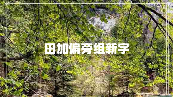 田加偏旁組新字