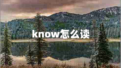 know怎么讀