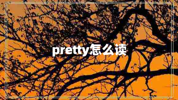pretty怎么讀 pretty怎么讀