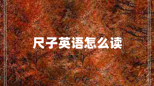 尺子英語(yǔ)怎么讀