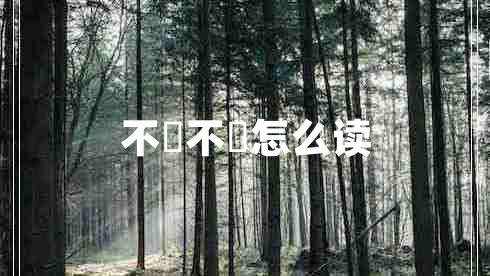 不忎不忈怎么讀
