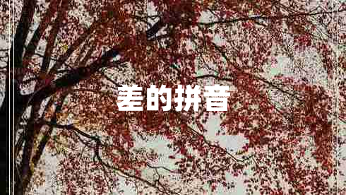 差的拼音 差的拼音