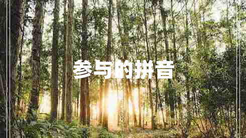 參與的拼音 參與的拼音