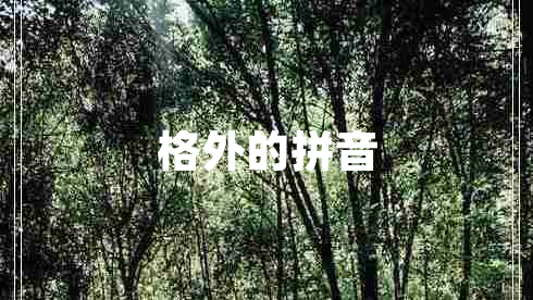 格外的拼音 格外的拼音