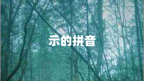 示的拼音 示的拼音