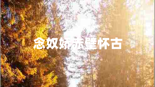 念奴嬌赤壁懷古