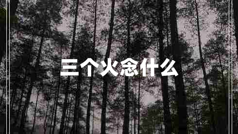 三個火念什么