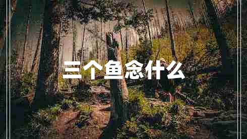三個魚念什么