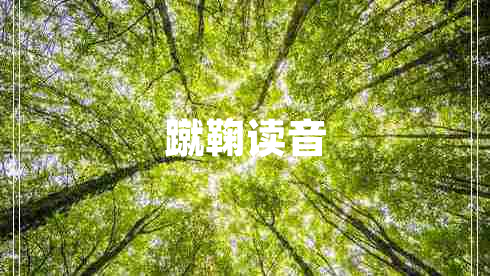 蹴鞠讀音 蹴鞠讀音