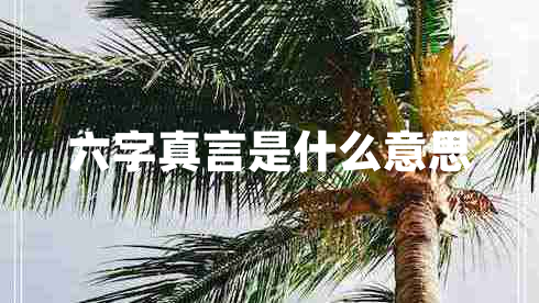 六字真言是什么意思
