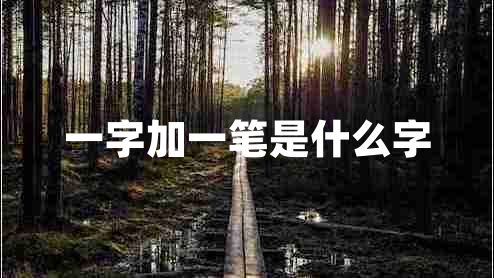 一字加一筆是什么字