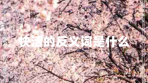 快活的反義詞是什么