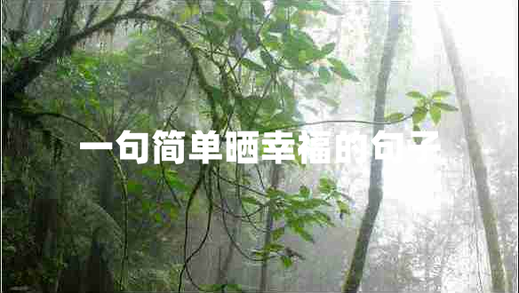 一句簡(jiǎn)單曬幸福的句子 一句簡(jiǎn)單曬幸福的句子