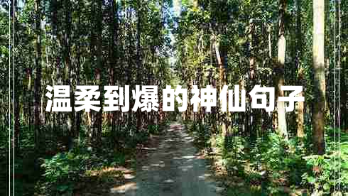 溫柔到爆的神仙句子