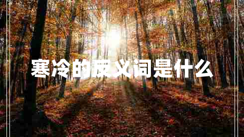 寒冷的反義詞是什么
