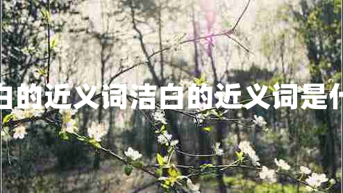 潔白的近義詞潔白的近義詞是什么