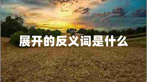 展開的反義詞是什么
