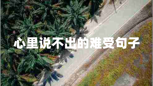 心里說不出的難受句子 心里說不出的難受句子