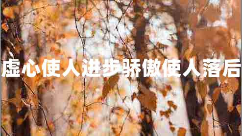 虛心使人進(jìn)步驕傲使人落后 虛心使人進(jìn)步驕傲使人落后