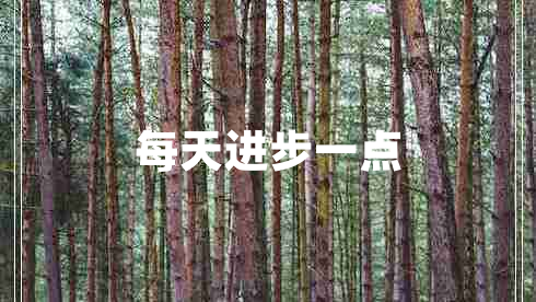 每天進(jìn)步一點(diǎn) 每天進(jìn)步一點(diǎn)