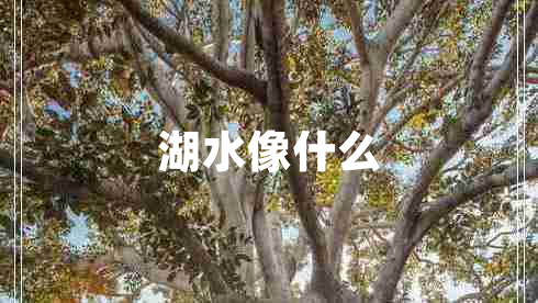 湖水像什么 湖水像什么