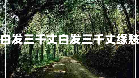 秋浦歌白發(fā)三千丈白發(fā)三千丈緣愁似個長 秋浦歌白發(fā)三千丈白發(fā)三千丈緣愁似個長