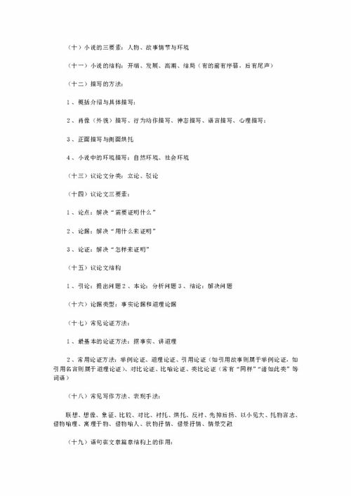 2019高考高中語文基礎知識匯總