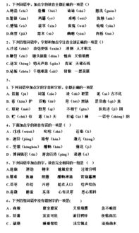 字音,字形,基礎(chǔ)知識,高中語文