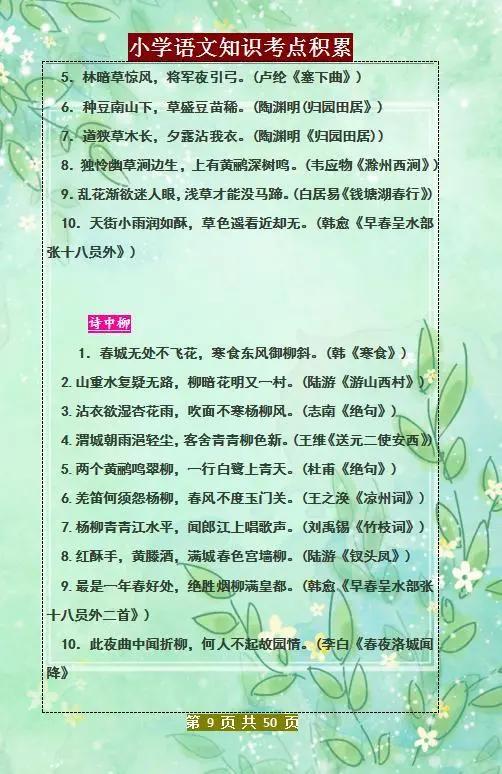 打好,小學(xué)語文,基礎(chǔ)知識