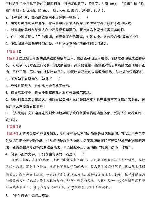 作業(yè),分層,基礎(chǔ)知識(shí),語文